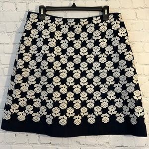 Boden navy skirt with embroidered roses